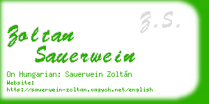 zoltan sauerwein business card